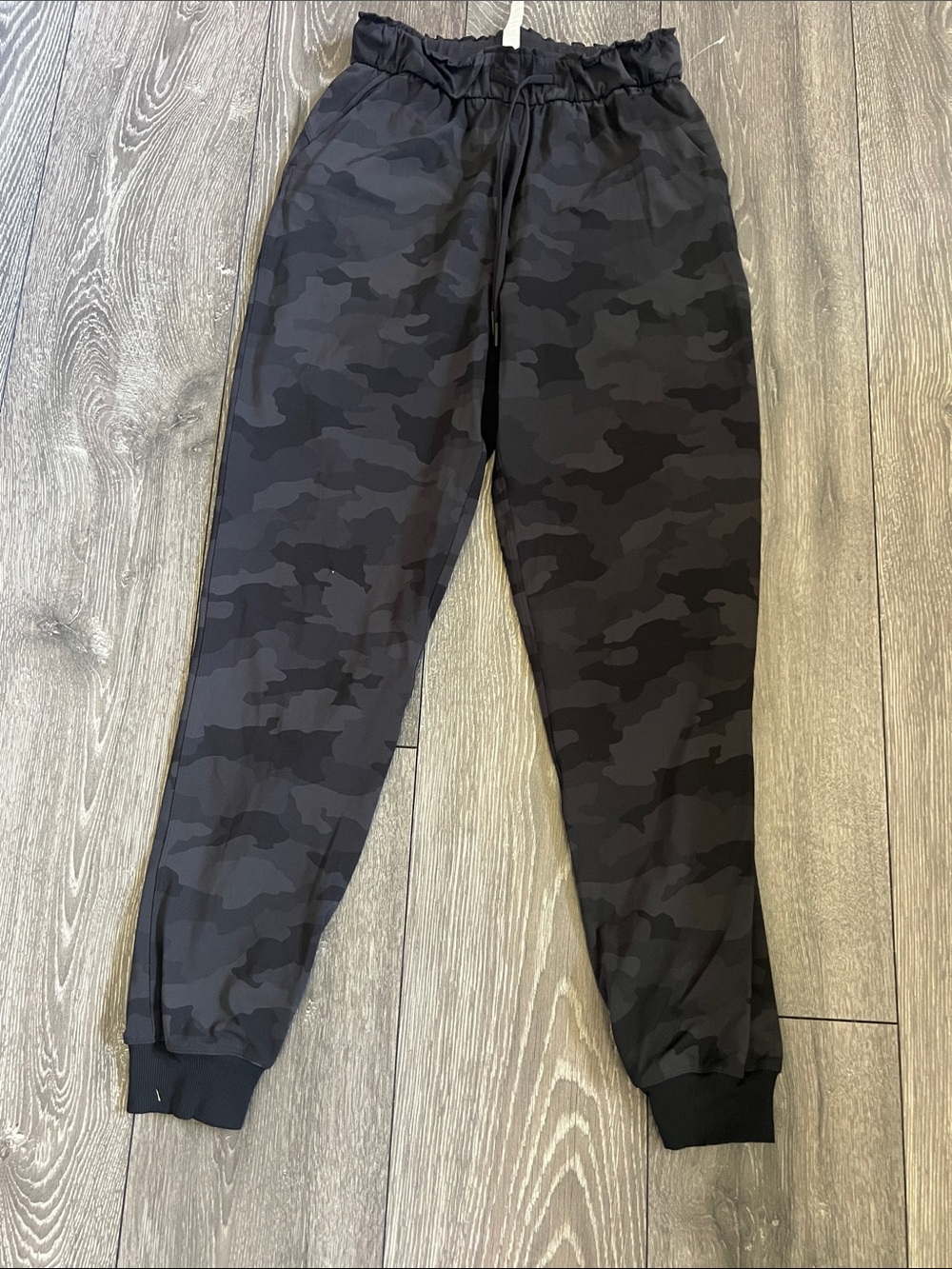 Black Charcoal Camo Jogger Pants